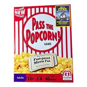 Mattel Games Pass The Popcorn! Trivia Card Game
